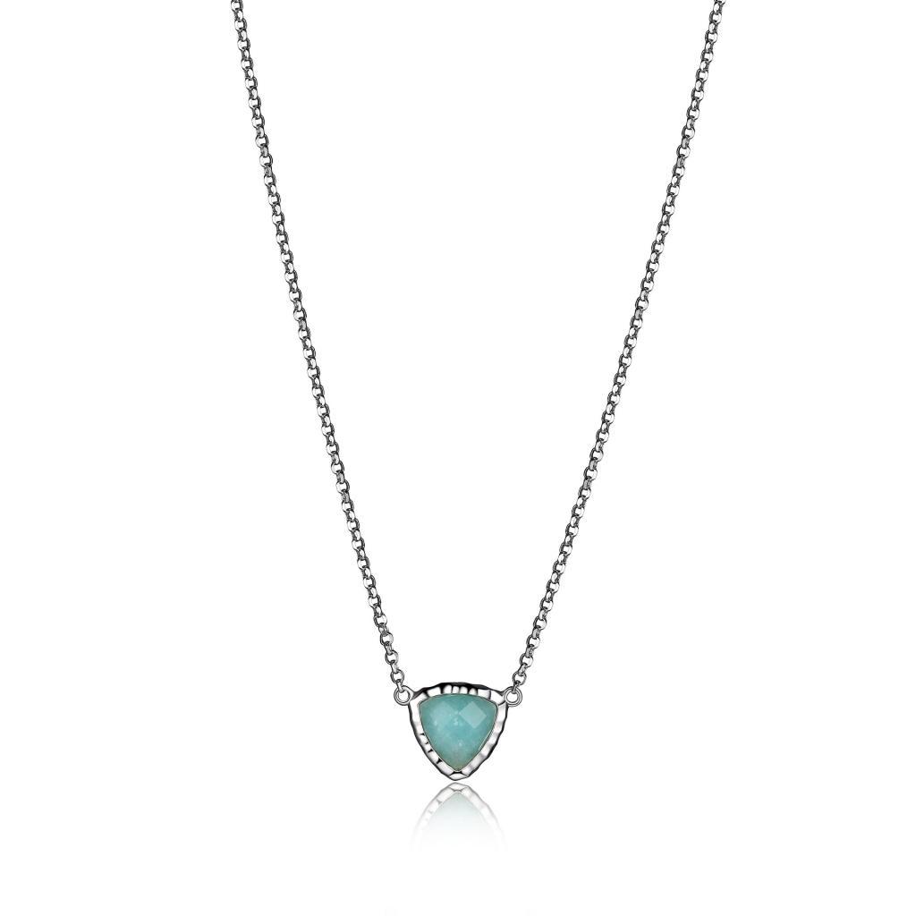 NR0LB8T-W Sunrise Amazonite Quartz Necklace