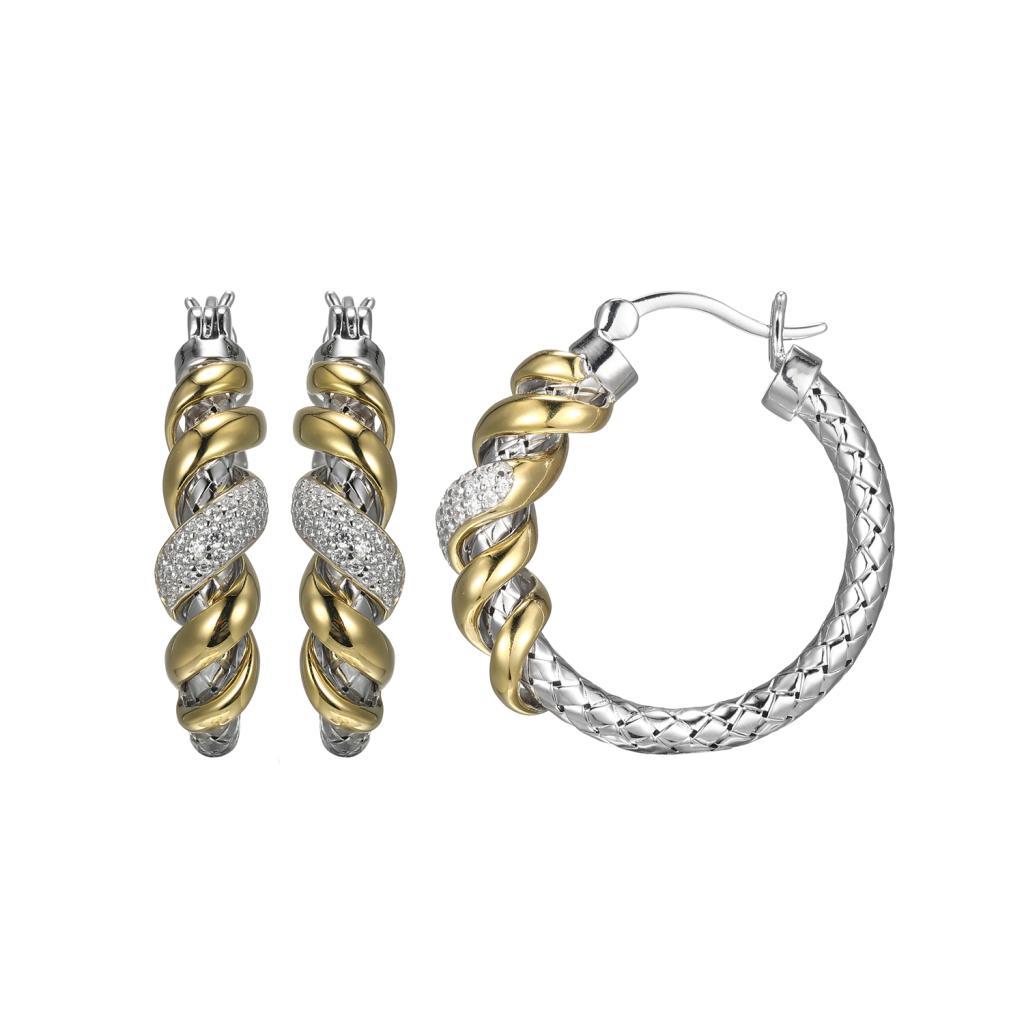 ECGR2Q0J6-2T Celeste Spiral Hoop Earrings