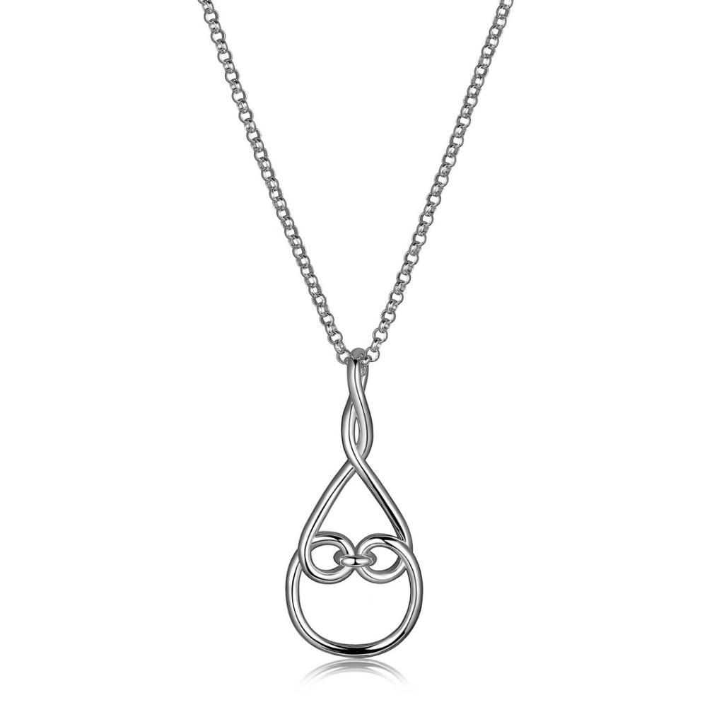 NR0LB7S-W Joy Infiniti Link Drop Pendant Neckalce