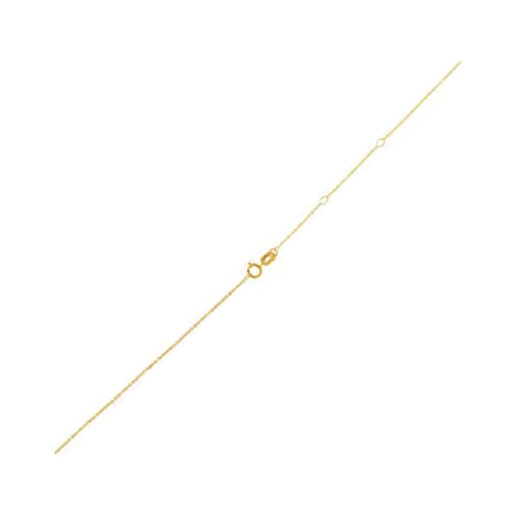 Adjustable Cable Chain in 14k Yellow Gold (0.97 mm) -18"