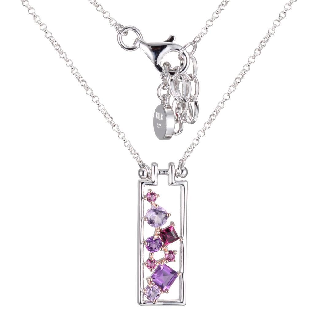 NR0LAXK-W Orchid Rain African and Brazilian Amethyst Necklace