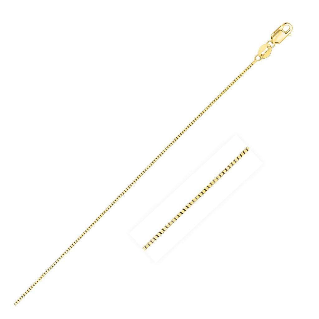 14k Yellow Gold Classic Box Chain (0.45 mm) -18"
