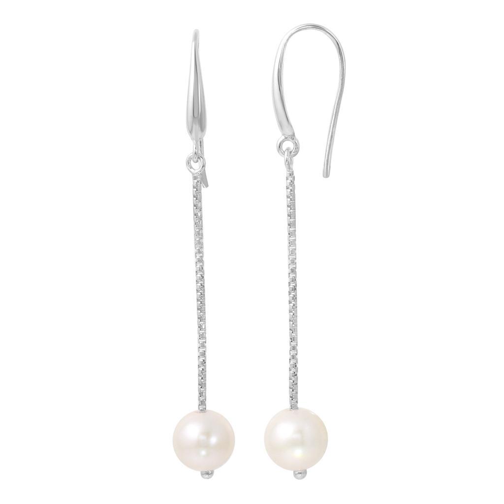 ECGR2Q021-W Ellie White Pearl Fishhook Earrings