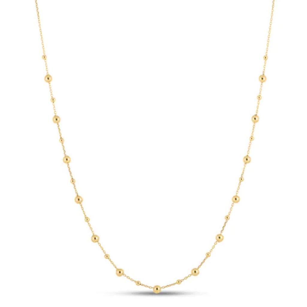 14k Yellow Gold Bead Necklace