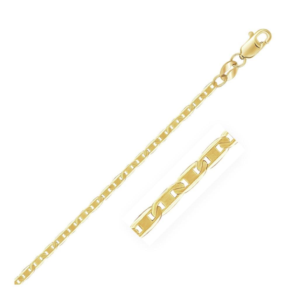 14k Yellow Gold Mariner Link Chain (1.70 mm) - 16"
