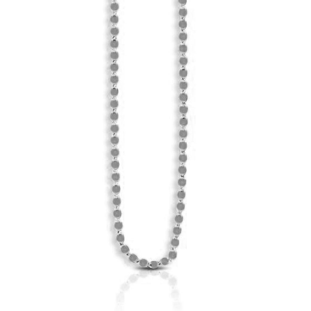 14k White Gold Oval Mirror Chain (2.20 mm) -18"