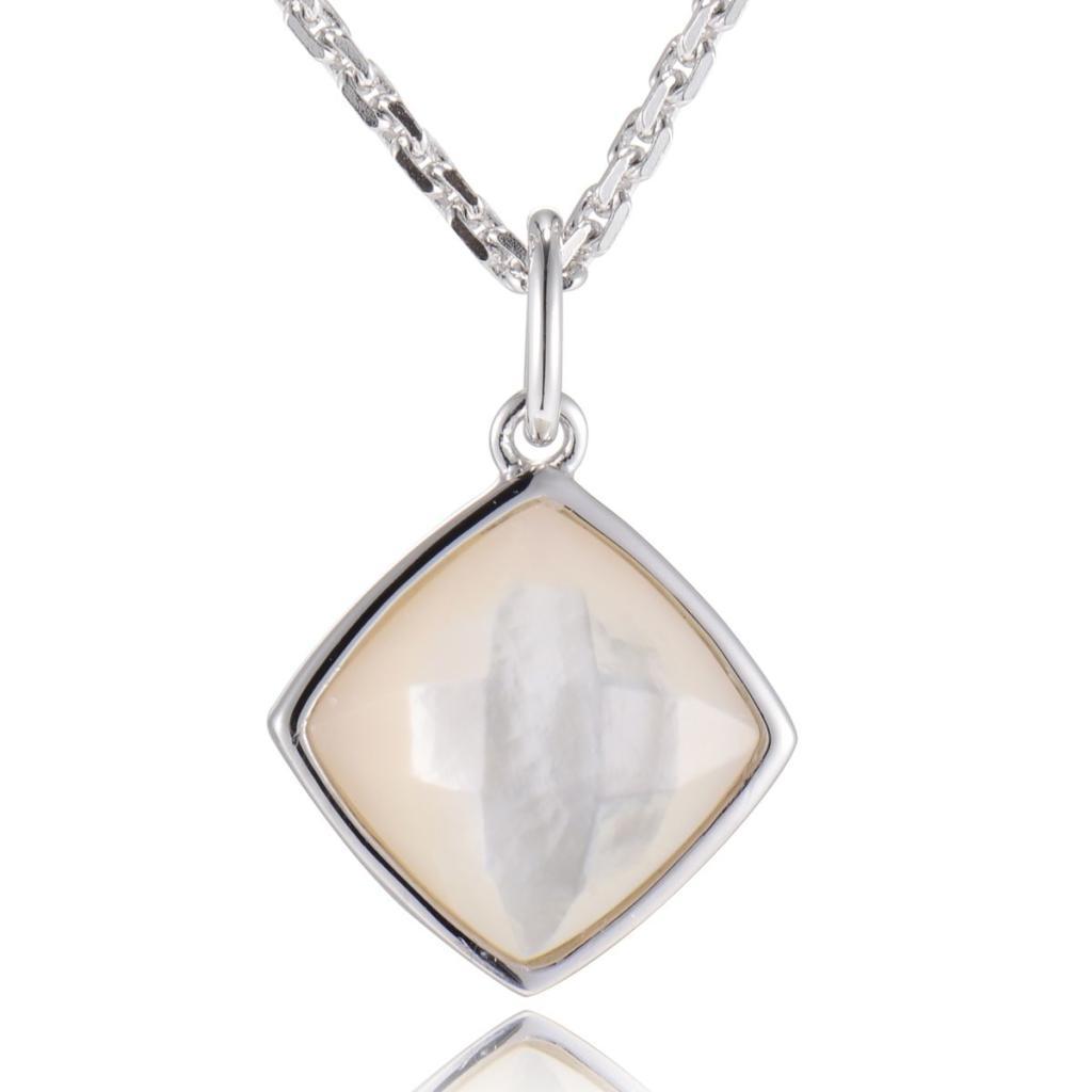 NR0LAHC-W Melody Square Mother of Pearl Necklace