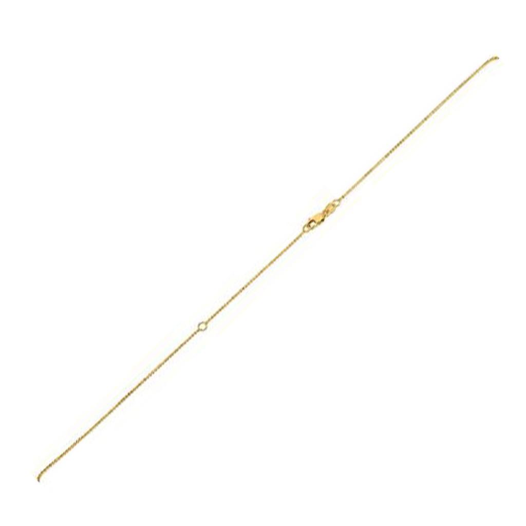 Extendable Bead Chain in 14k Yellow Gold (1.00 mm) -18"