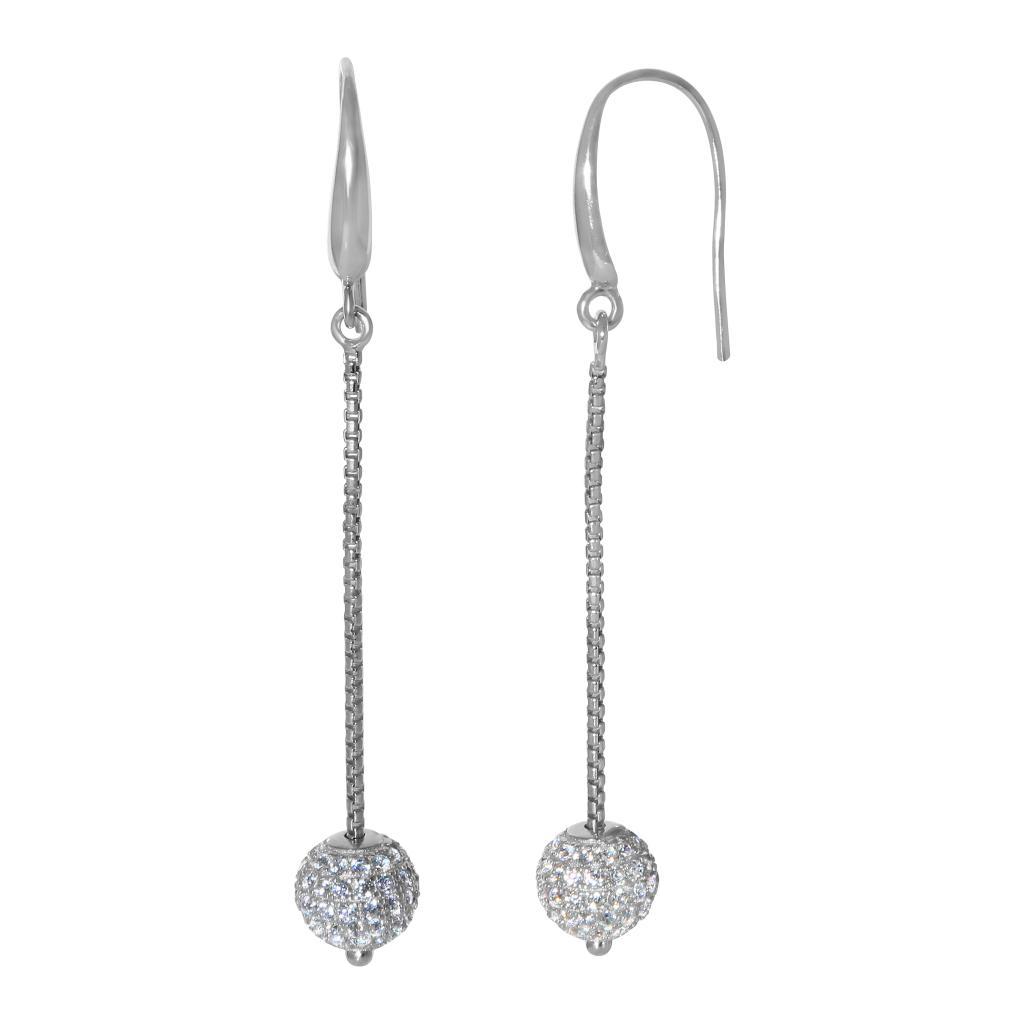 ECGR2Q022-W Ellie Dangle Balll Fishhook Earrings