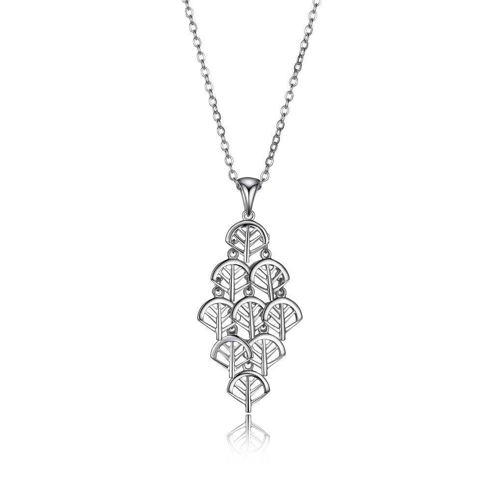 NR0LBCQ-W Bloom Layered Chandelier Necklace