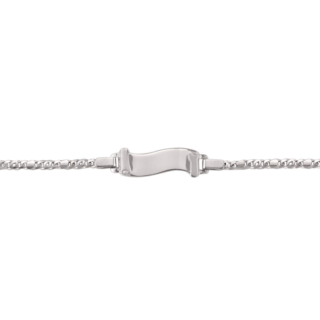 White Gold Baby Id Bracelet - 18K - 18k - 6"