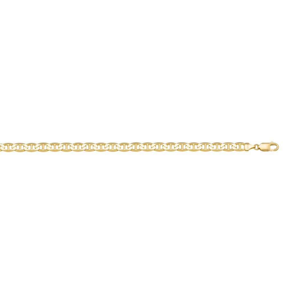 Yellow Gold Solid Flat Anchor Link Anklet - 14K - 14k - 9.5"