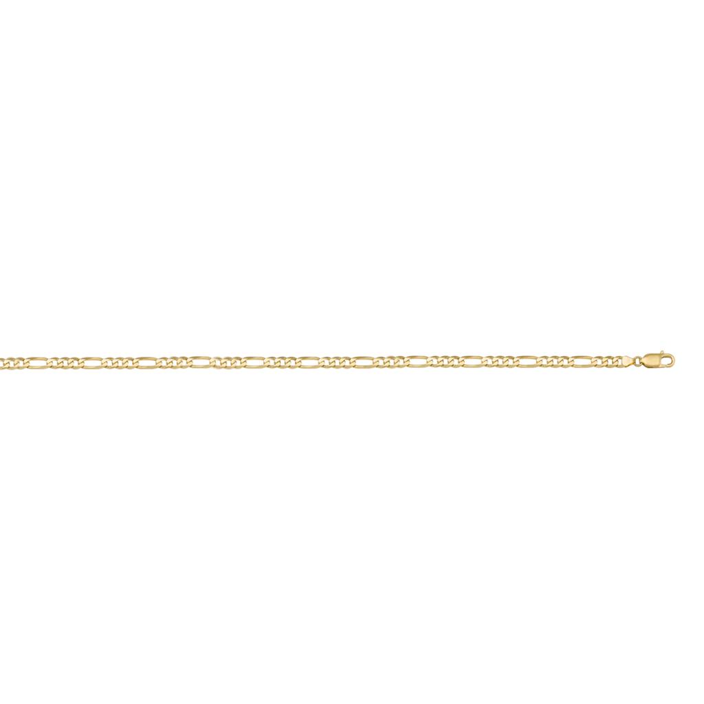 Yellow Gold Solid Figaro Link Anklet - 10K - 10k - 9.5"