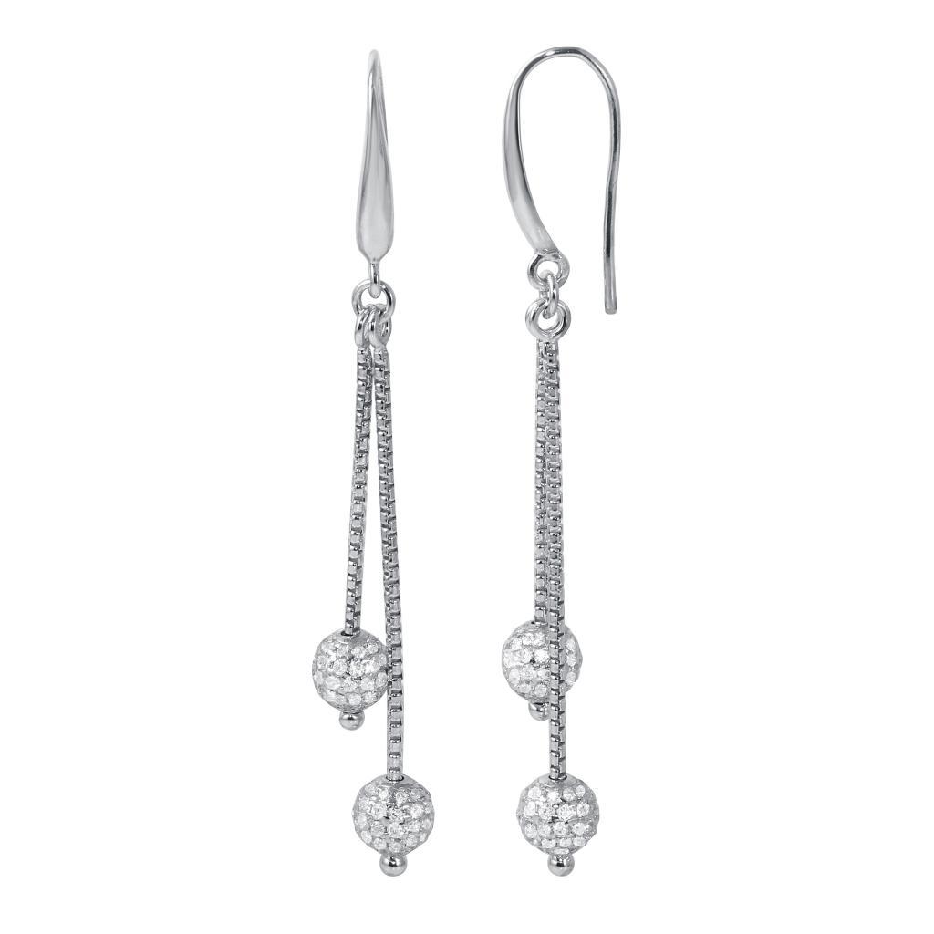 ECGR2Q01Y-W Emily Dangle Balls Fishhook Earrings