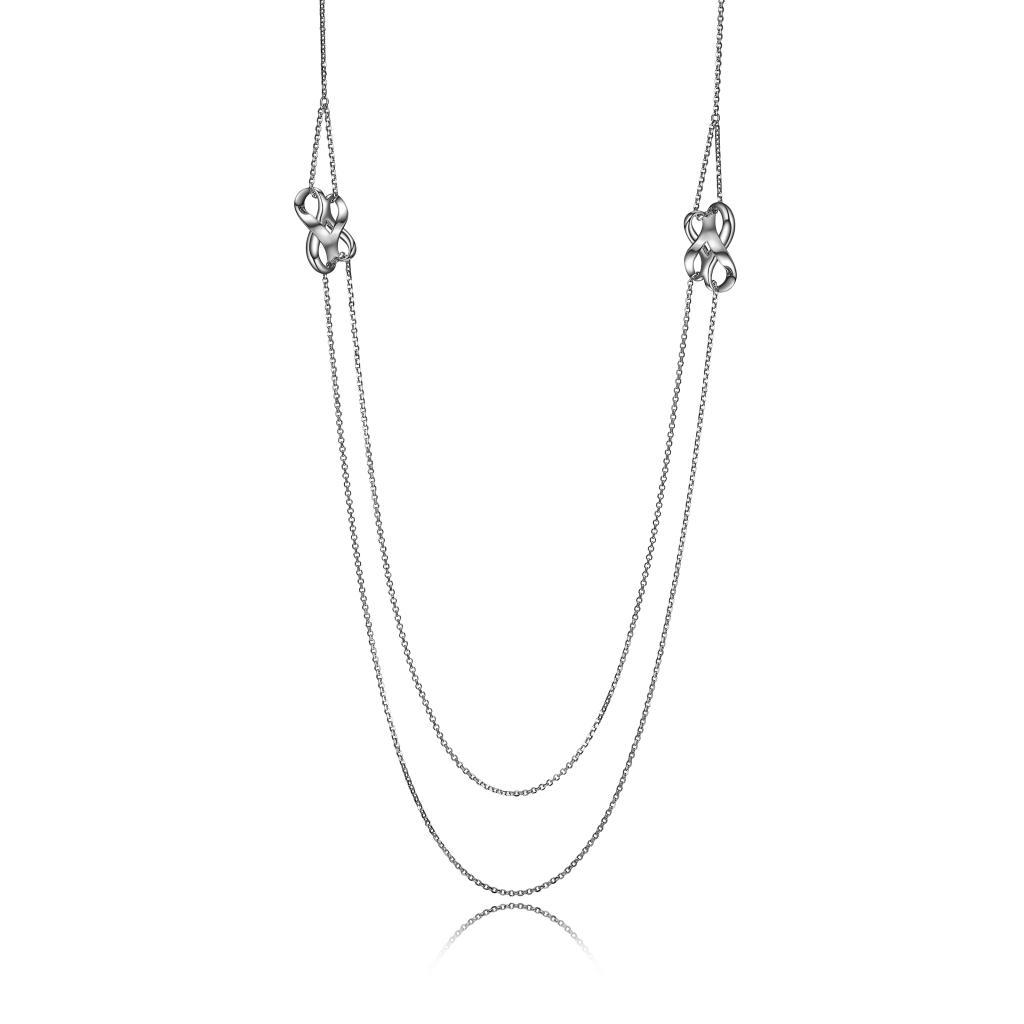 NR0LBCX-W Infinite Double Strand Long Necklace