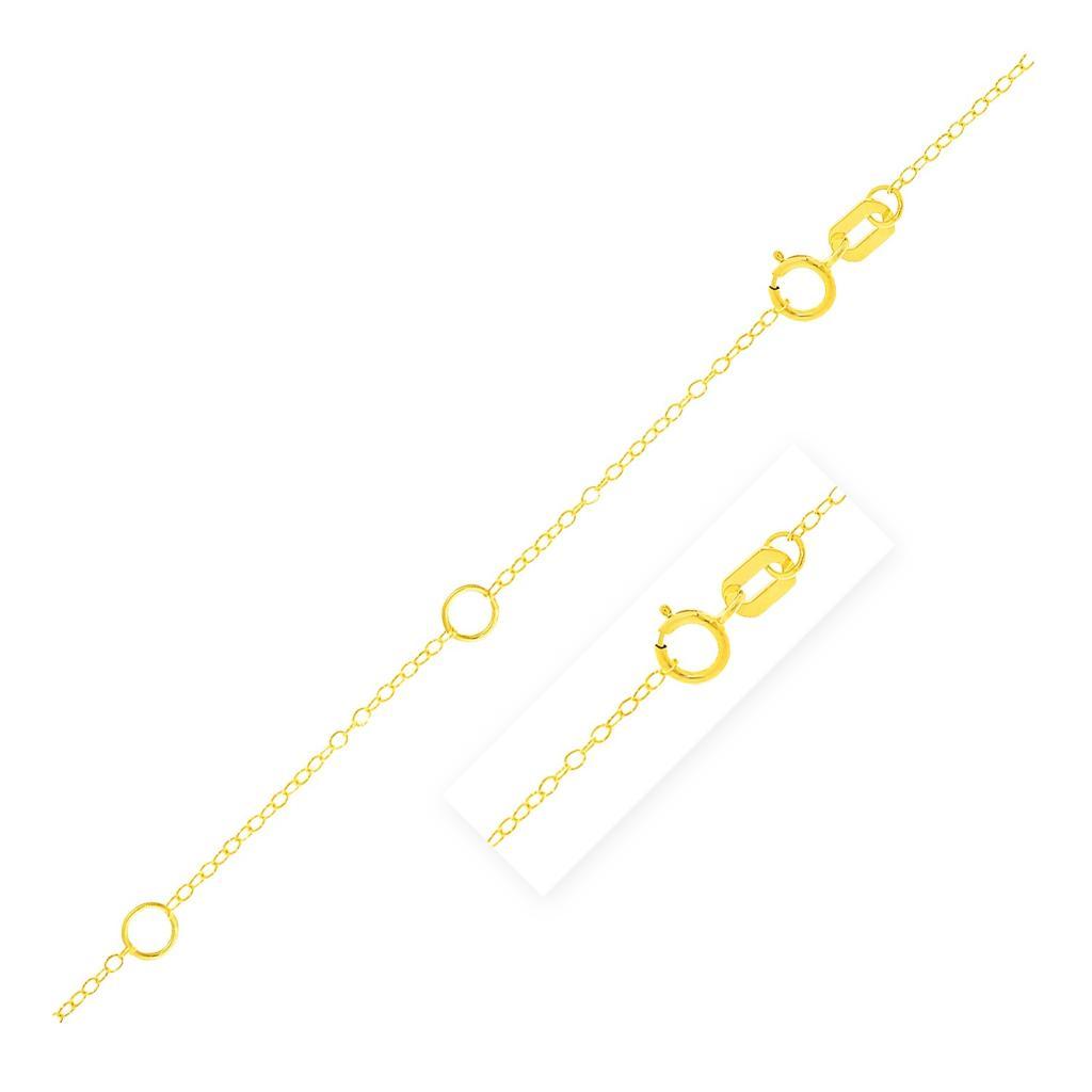Double Extendable Piatto Chain in 14k Yellow Gold (1.30 mm) -18"