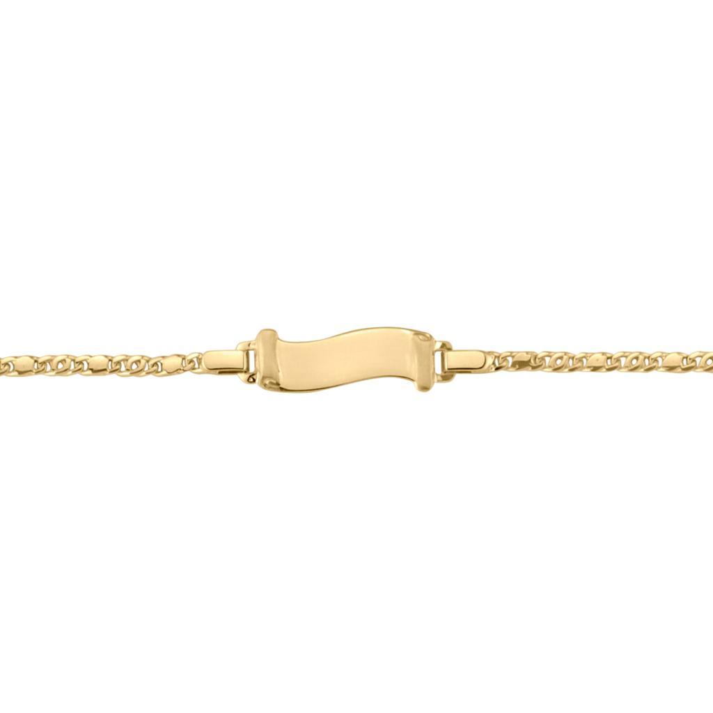 Yellow Gold Baby Id Bracelet - 14K - 14k - 6"