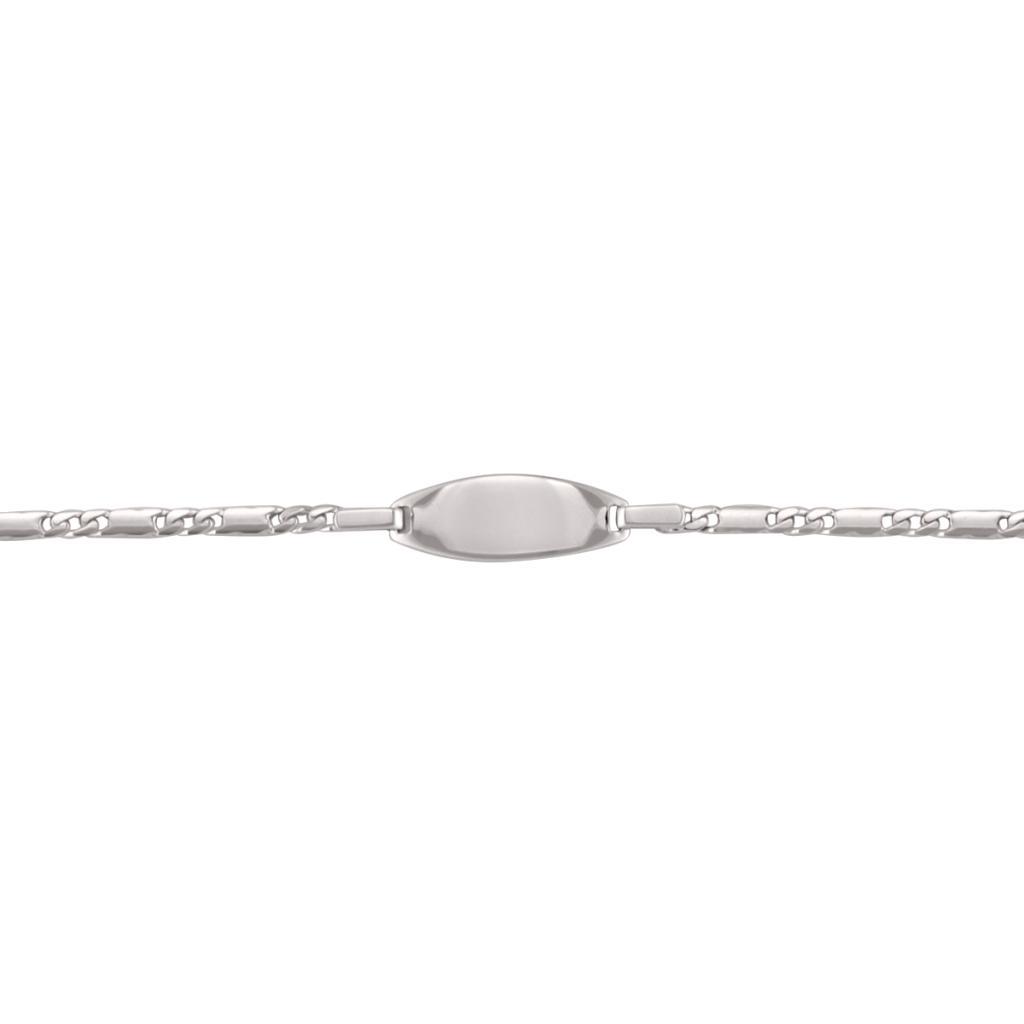 White Gold Baby Id Bracelet - 18K - 18k - 6"