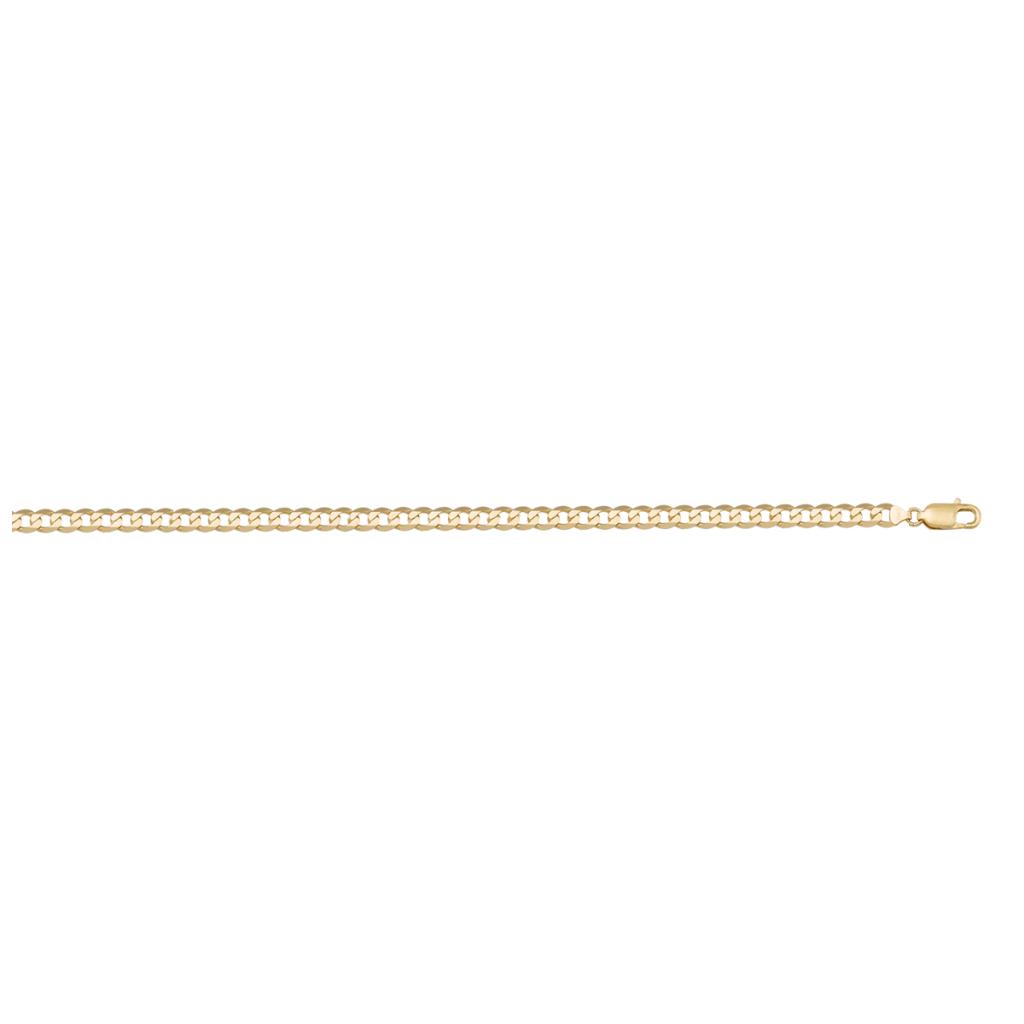 Yellow Gold Solid Open Link Anklet - 10K - 10k - 9.5"