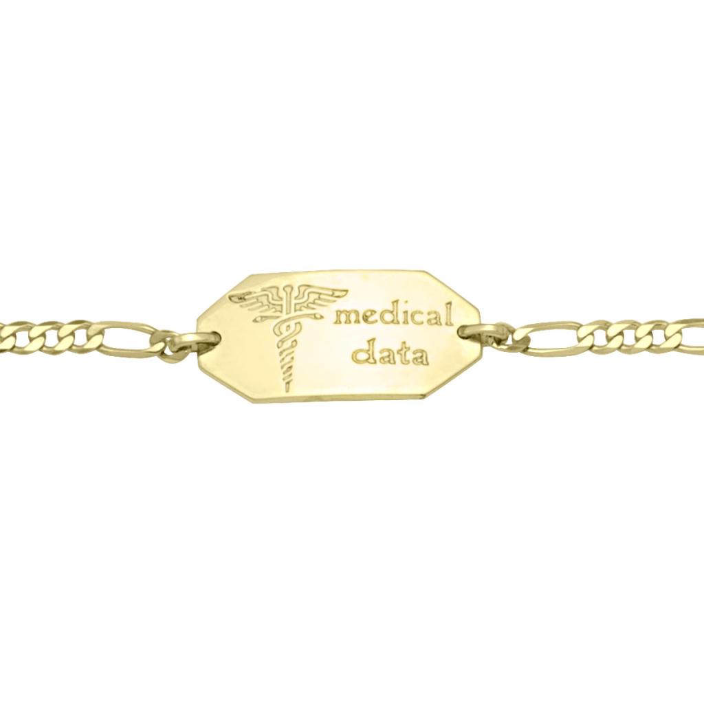 Medic Data Bracelet W/Plate - 10K - 10k - 7