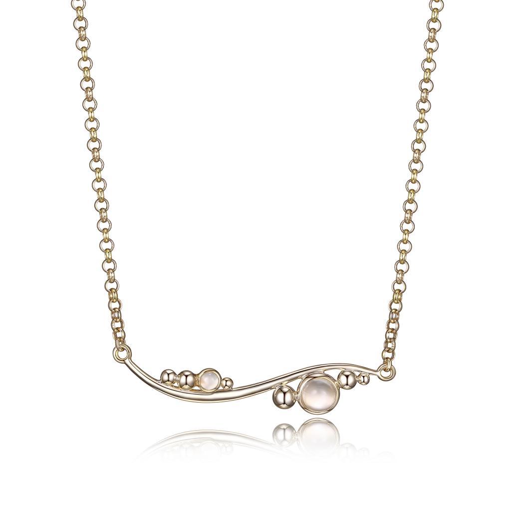 N30LBDH-Y Pixie Dust White Moonstone Short Necklace