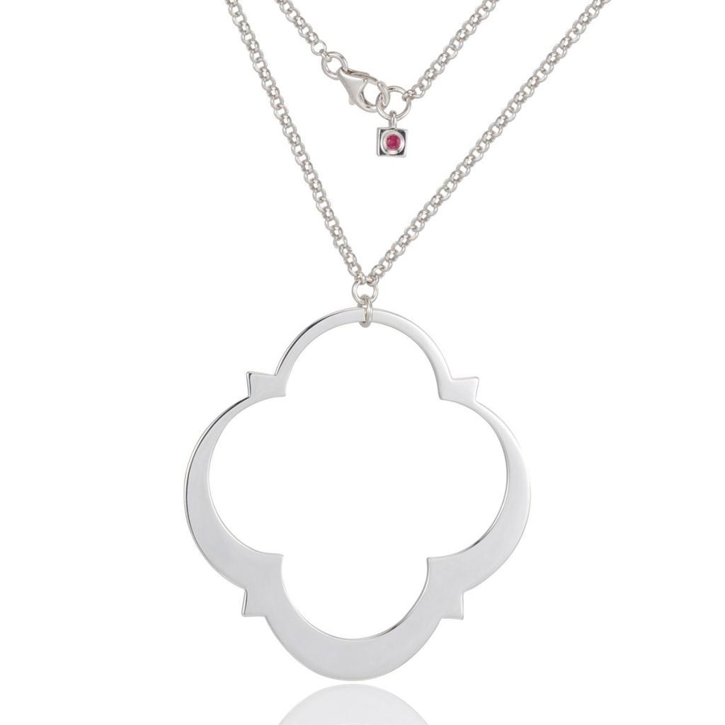 NR0LANE-W Compass Rose Long Necklace