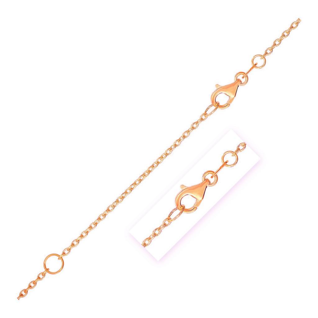 Extendable Cable Chain in 14k Rose Gold (1.50 mm) -18"