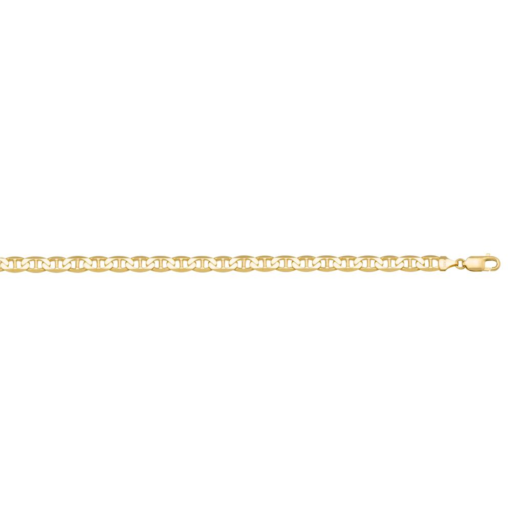 Yellow Gold Solid Flat Anchor Link Anklet - 10K - 10k - 9.5"