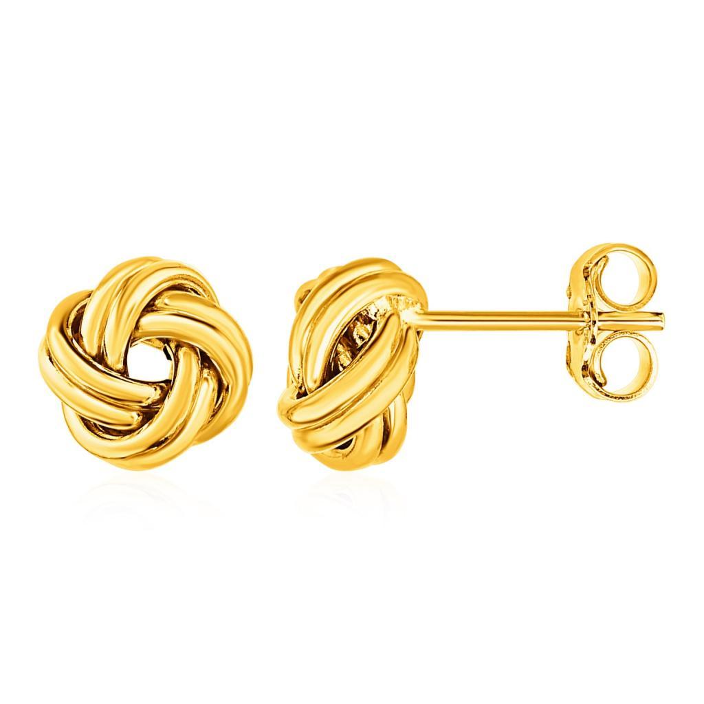 Love Knot Post Earrings in 14k Yellow Gold (1.3gm)