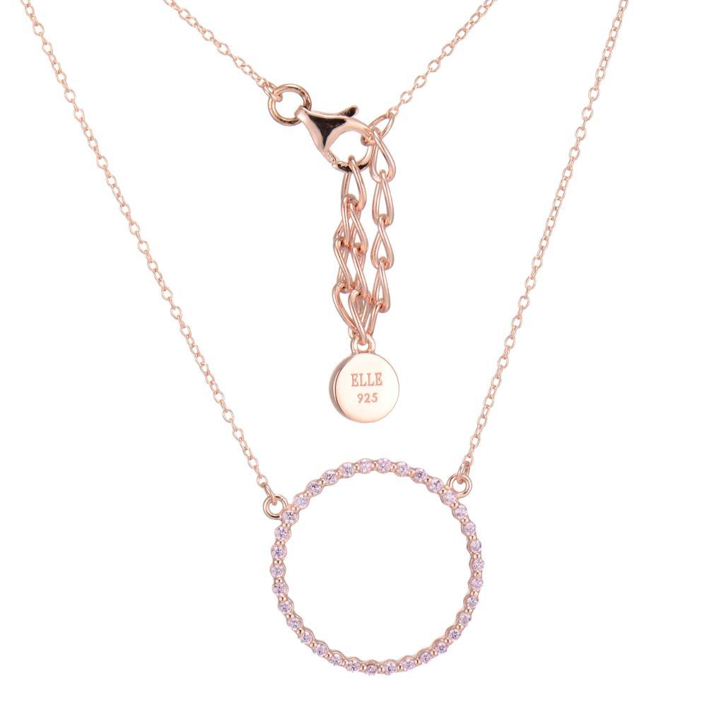 N30LB3S-P Rodeo Drive Cubic Zirconia Round Pendant Necklace