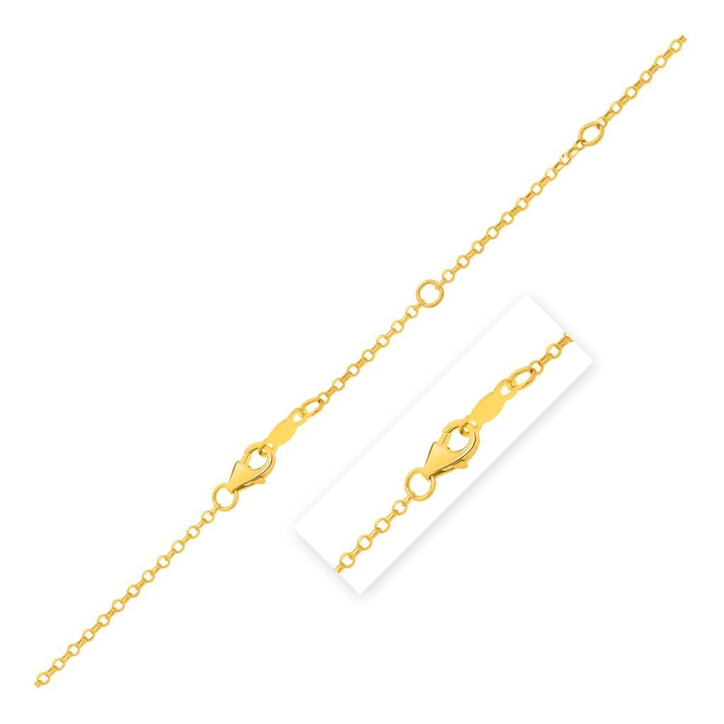 Double Extendable Cable Chain in 14k Yellow Gold (1.40 mm) -18"