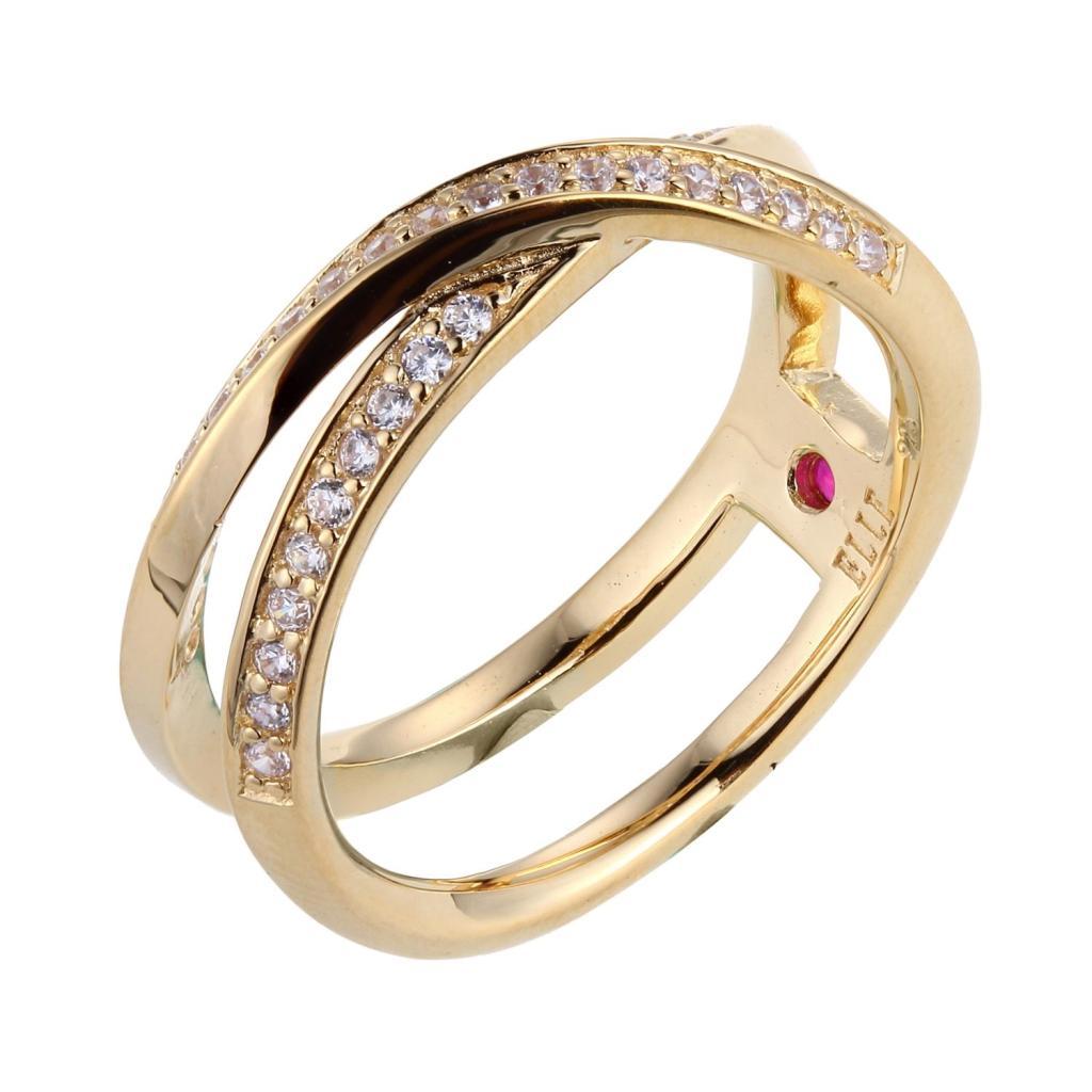 R34L911-Y-7 River Narrow Criss Cross Channel Set Ring Size 7