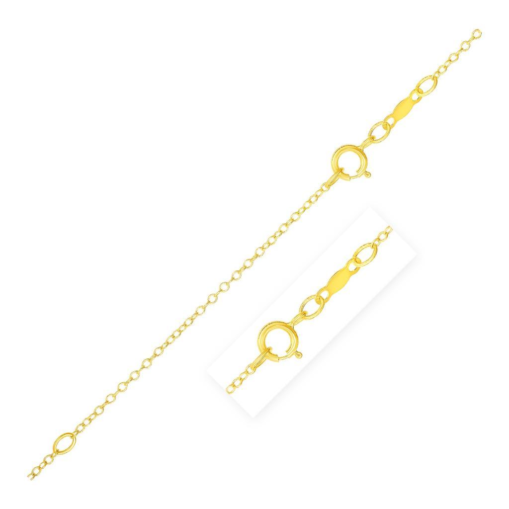 Extendable Cable Chain in 14k Yellow Gold (1.30 mm) -18"