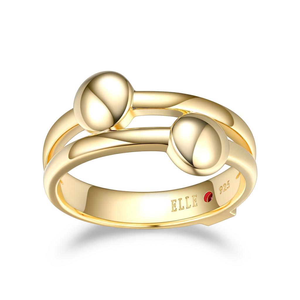 R34LACC-Y-8 Lock and Key Dot By Pass Ring Size 8