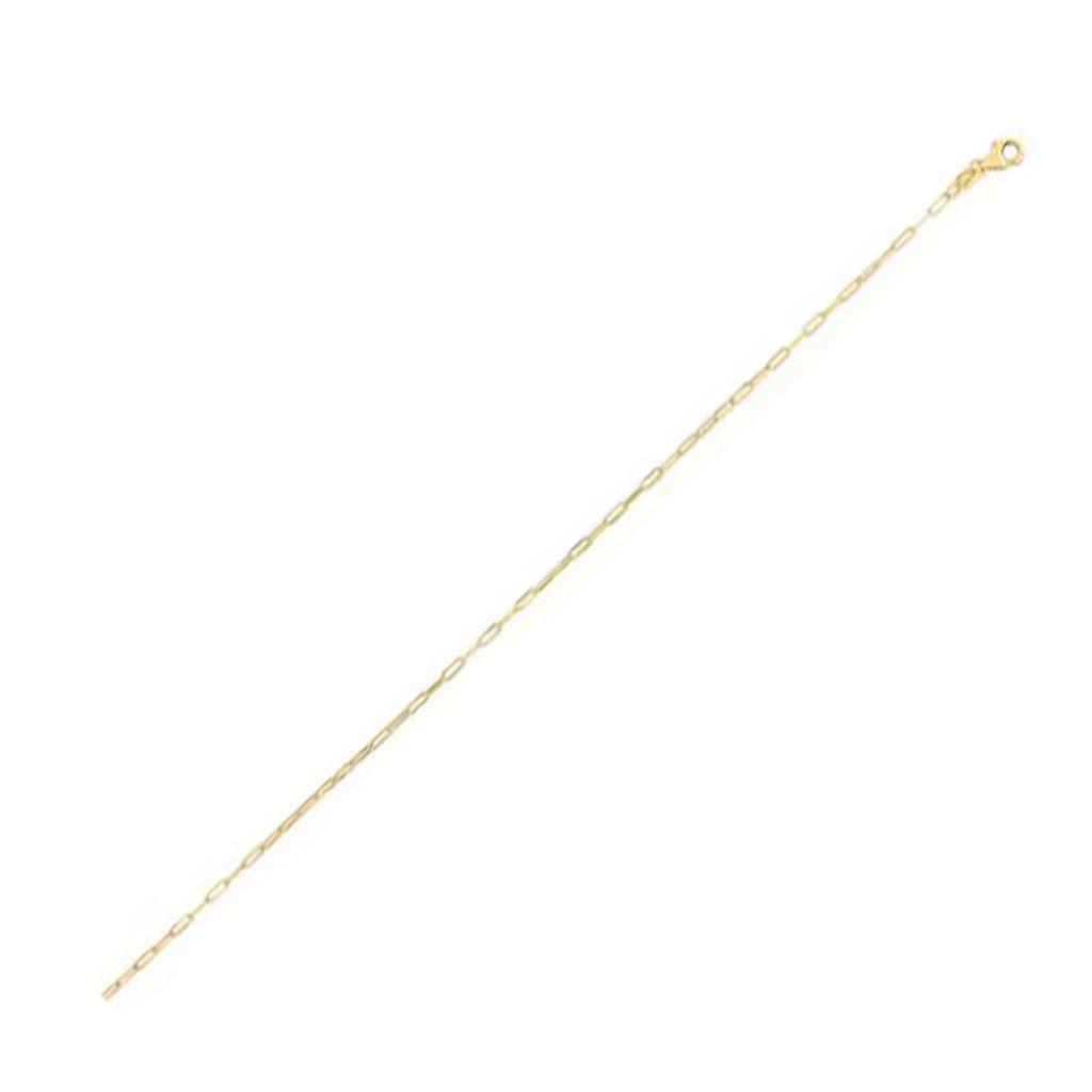 14K Yellow Gold Fine Paperclip Chain (1.2 mm) -18"