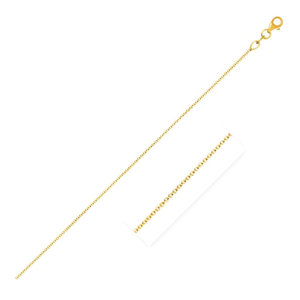 Double Extendable Cable Chain in 14k Yellow Gold (1.00 mm) -18"