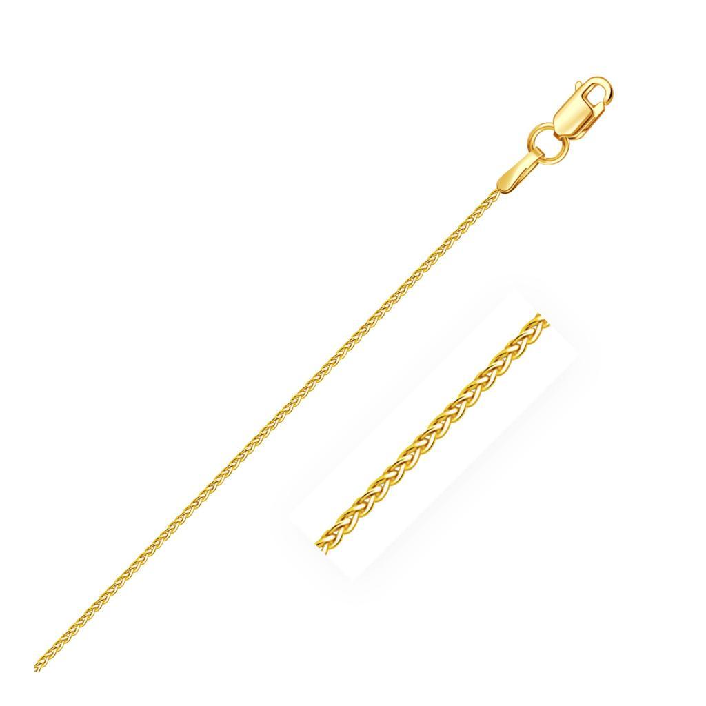 10k Yellow Gold Wheat Chain 1.0mm (1.00 mm) -18"