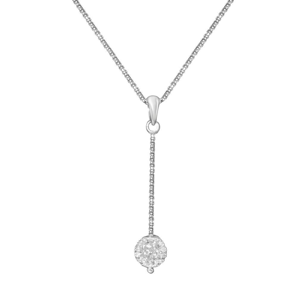 NCGR3Q012-W Ellie Pave Ball Pendant
