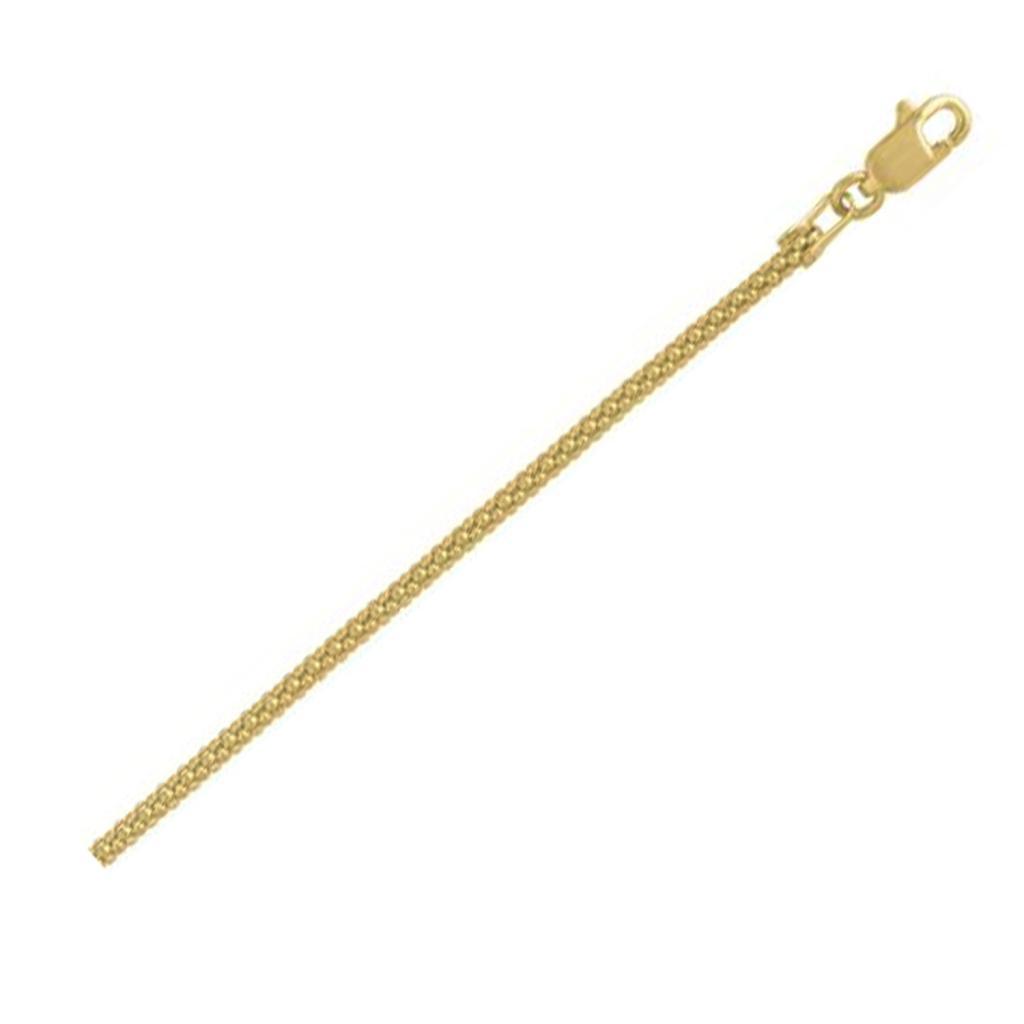 Popcorn Chain in 14k Yellow Gold (1.60 mm) - 16"