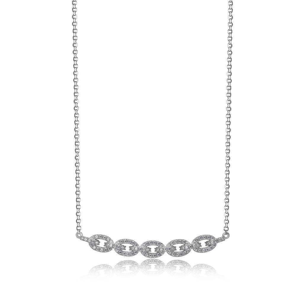 NCGR0Q03Y-W Diamonique CZ Link Necklace