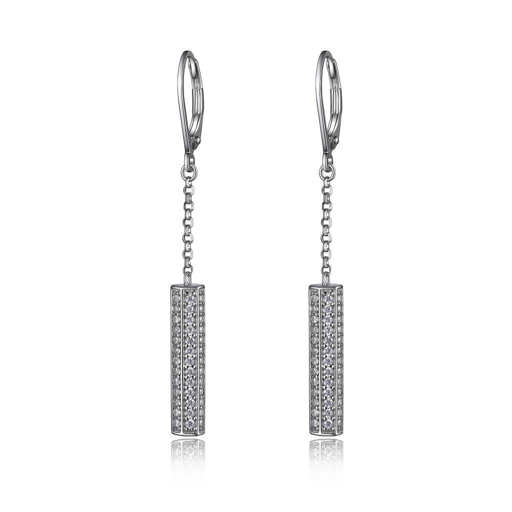 ECGR2Q05E-W Hexagon Dangle Earrings