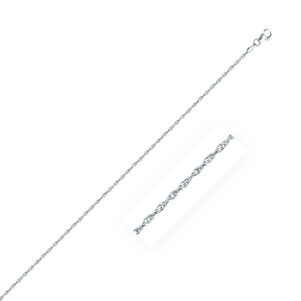 Sterling Silver Singapore Style Chain (1.80 mm) - 16"