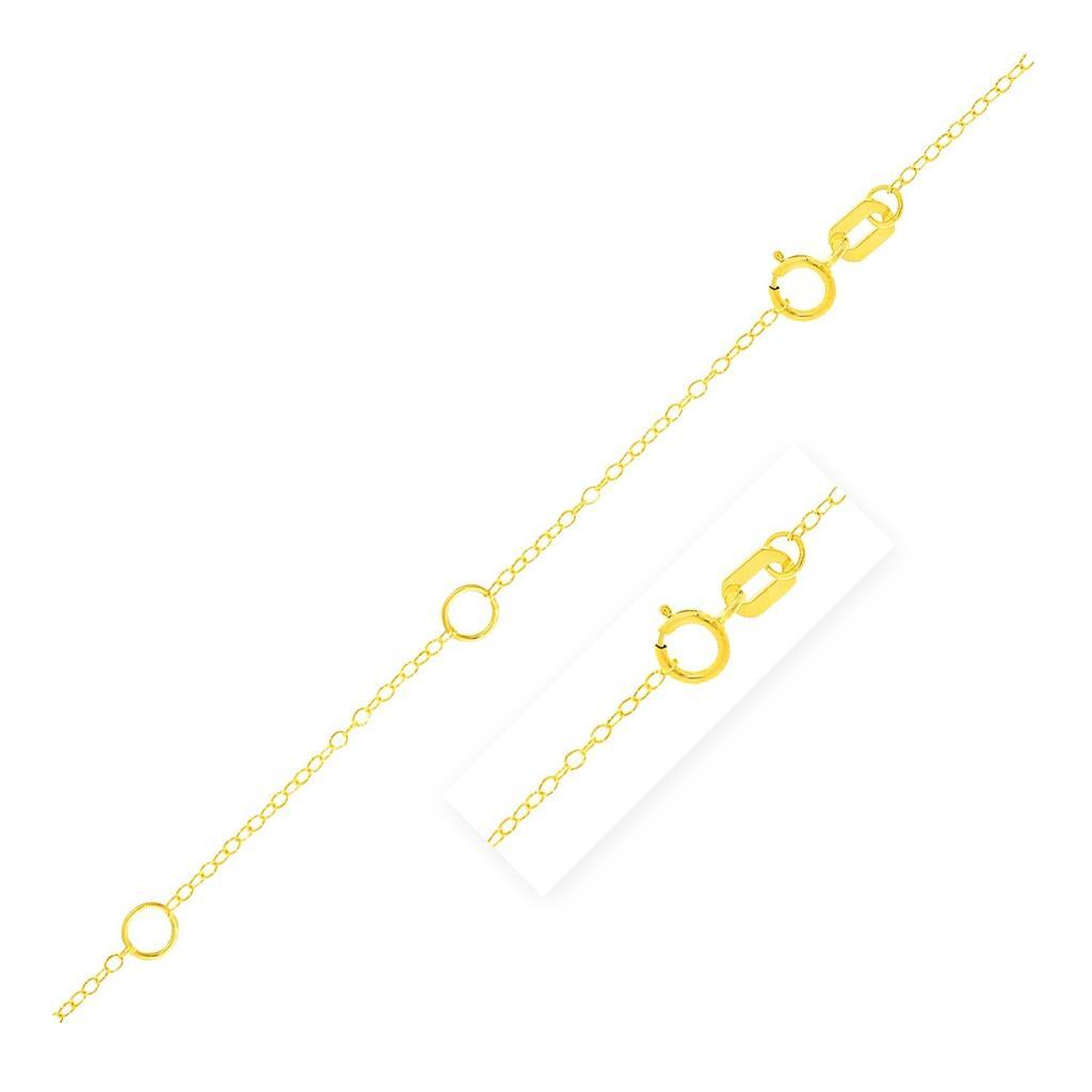 Double Extendable Piatto Chain in 10k Yellow Gold (1.30 mm) -18"