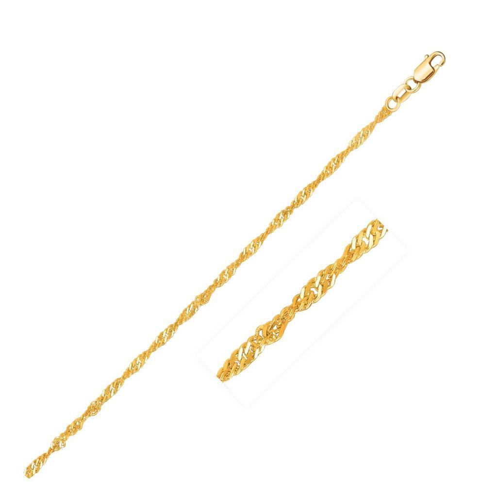 10k Yellow Gold Singapore Chain (1.80 mm) -18"