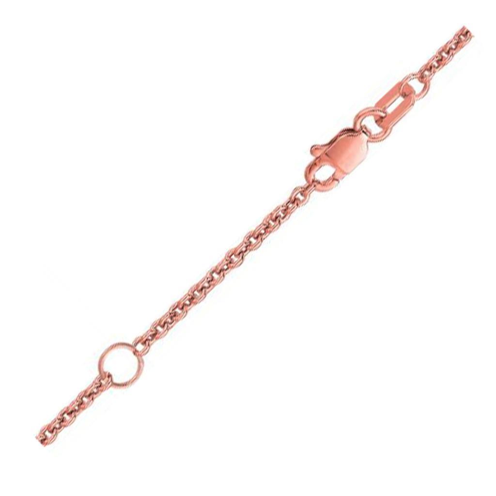 Extendable Cable Chain in 18k Rose Gold (1.80 mm) -18"