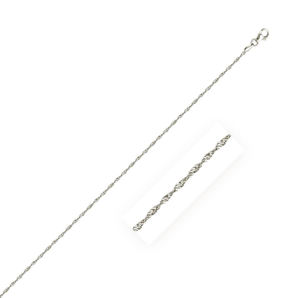 Sterling Silver 1.6mm Singapore Style Chain (1.50 mm) - 16"