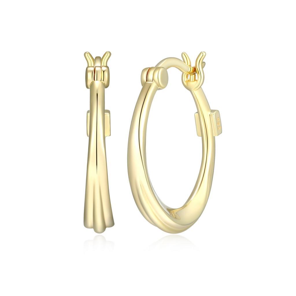 E32LCT0-Y Swirl 30mm Hoop Earrings