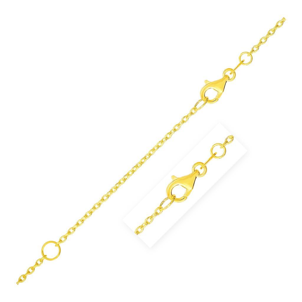 Extendable Cable Chain in 14k Yellow Gold (1.50 mm) -18"