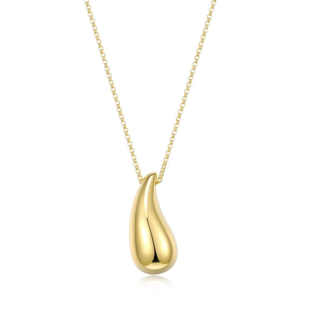 N30LBZ8-Y Raid Drop Puffy Pear Shape Necklace