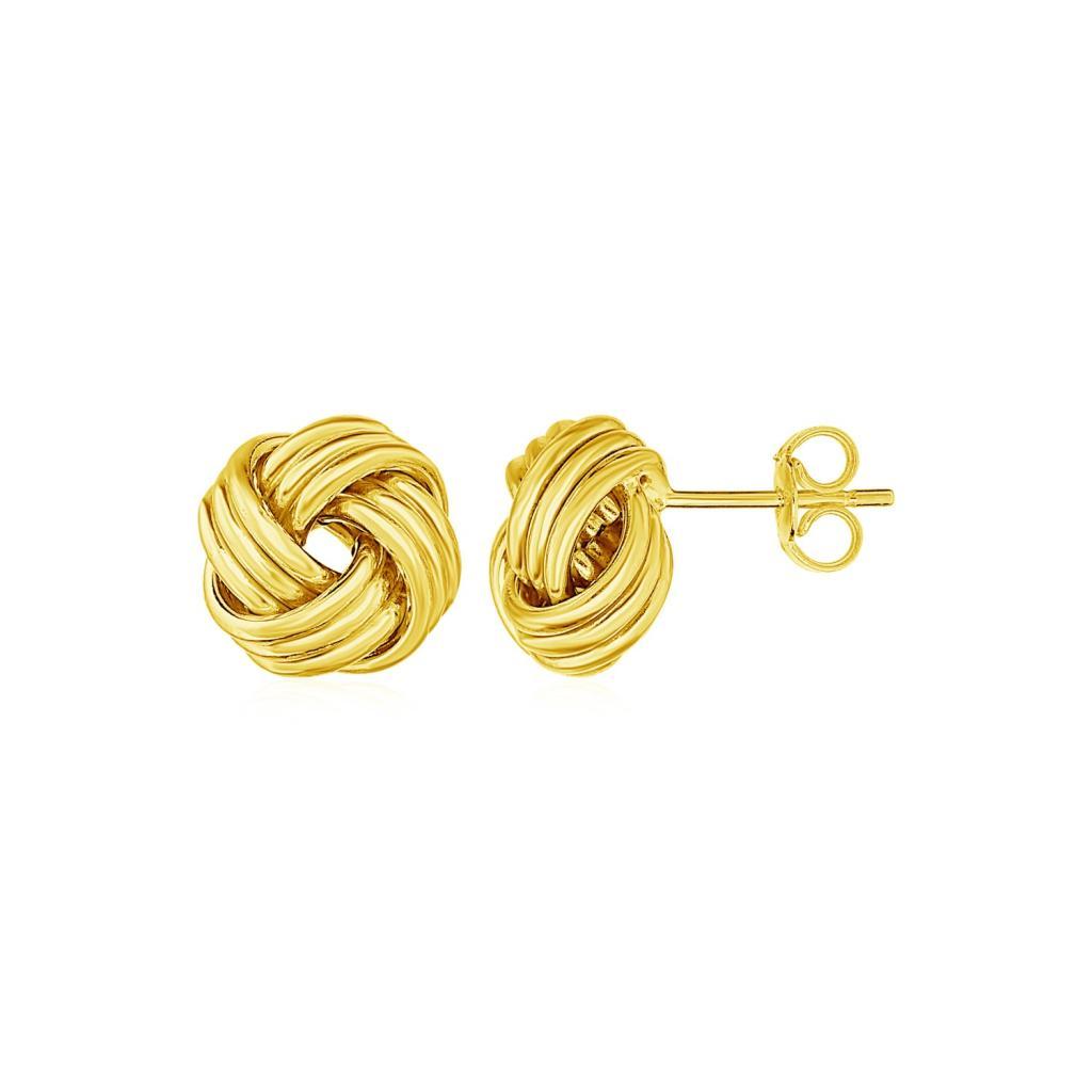 Love Knot Post Earrings in 14k Yellow Gold (1.5gm)